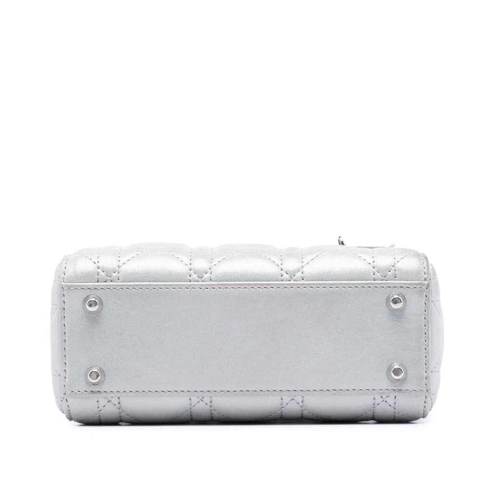Pre-Loved Dior Mini Iridescent Lambskin Cannage Lady Dior - Picture 3 of 7